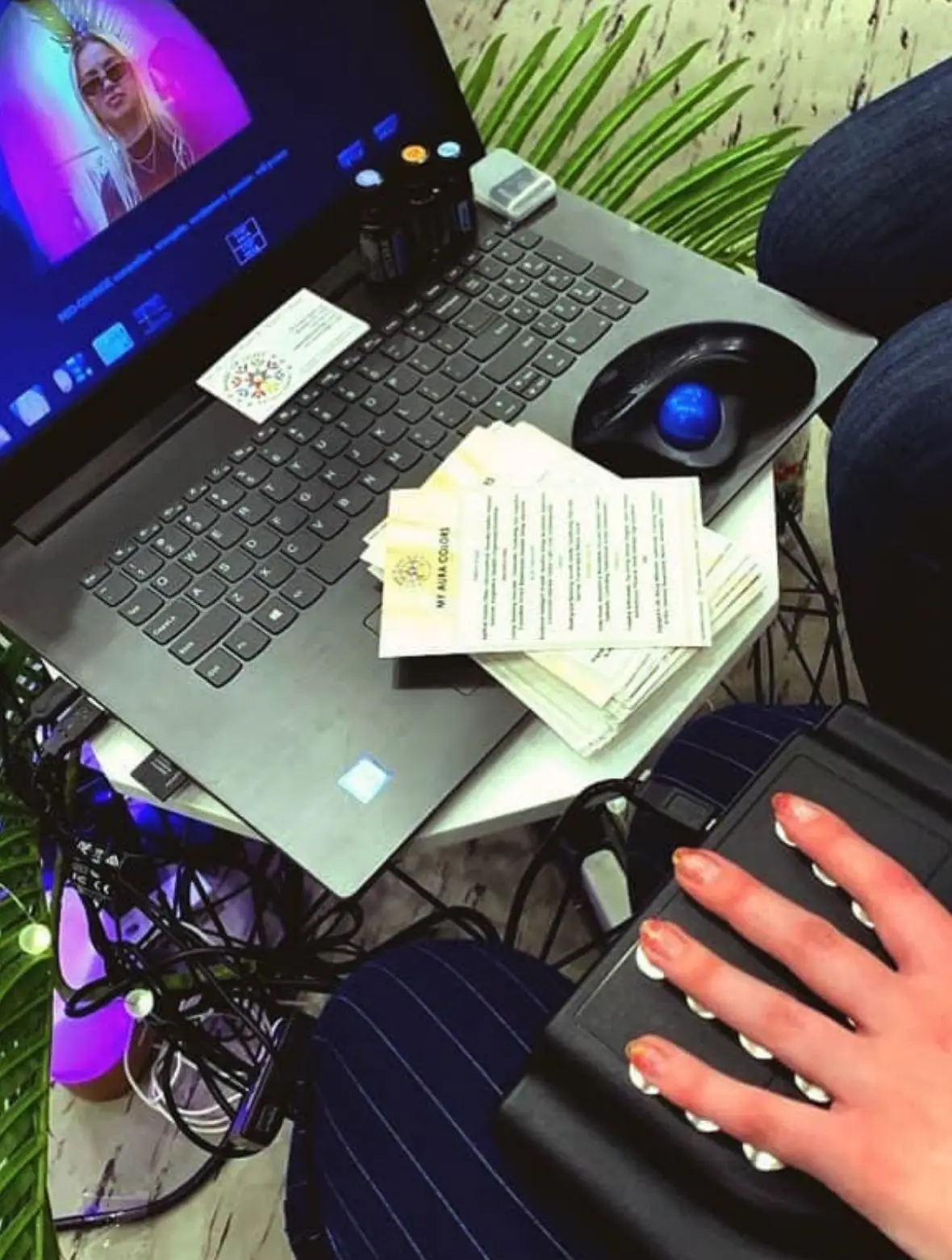 Contact Aura photography session at My Healing Suite, National Harbor, MD, with aura camera equipment and personalized energy readings.