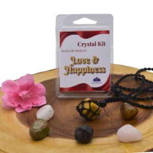 Love & Happiness Crystal Kit – 6 Stones with Wearable Necklace