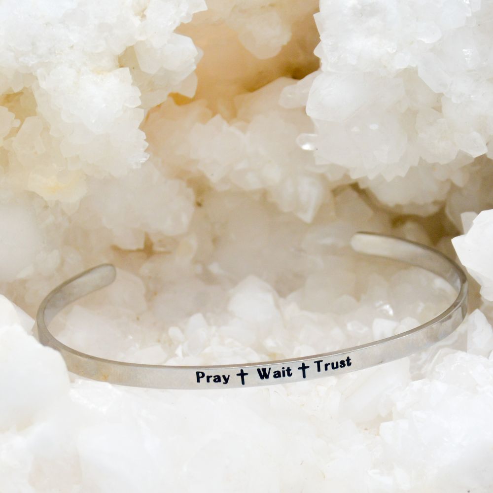 Pray Wait Trust – Empowerment Echoes Cuff Bracelet