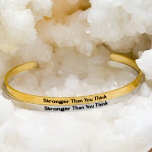 Stronger Than You Think  – Empowerment Echoes Cuff Bracelet